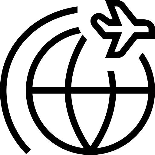 Plane globe Icon